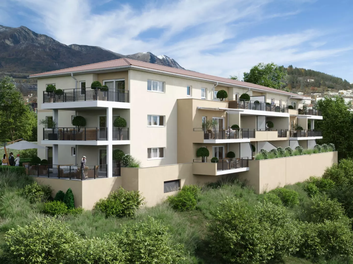 Réalisations de vues 3D pour la promotion d’un programme immobilier sur Gap pour le promoteur H2C