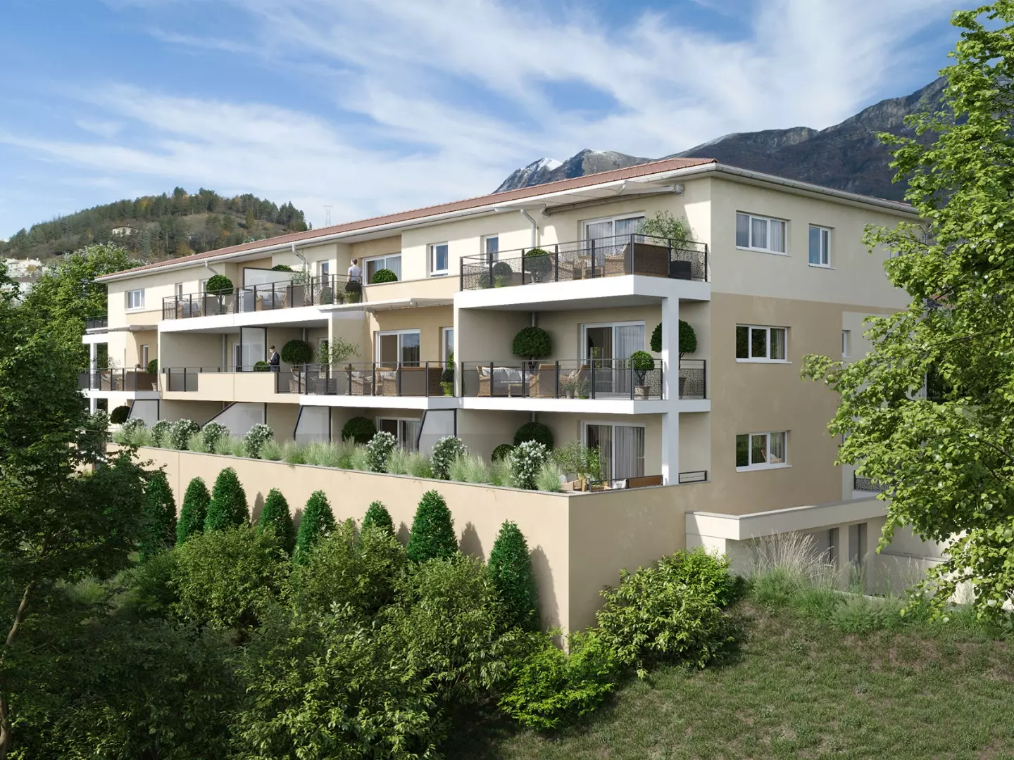 Réalisations de vues 3D pour la promotion d’un programme immobilier sur Gap pour le promoteur H2C