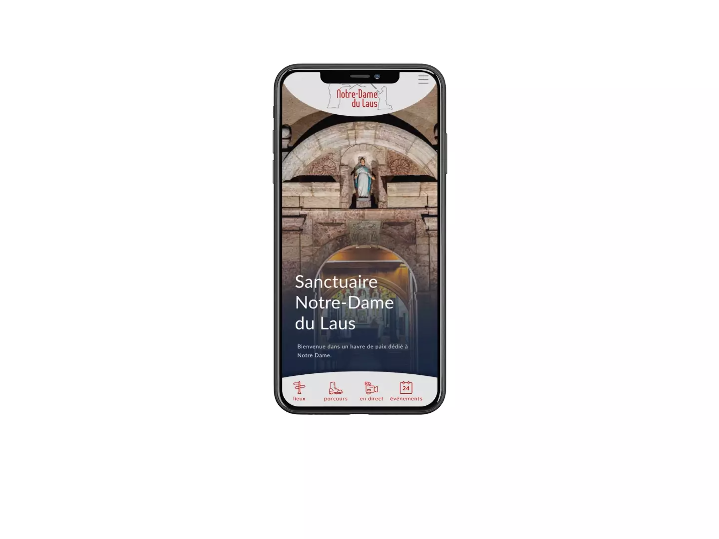 Le sanctuaire Notre Dame du Laus nous a fais confiance pour réaliser son application grand public